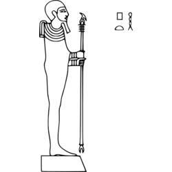 Página para colorir: mitologia egípcia (deuses e deusas) #111193 - Páginas para Colorir Imprimíveis Gratuitamente