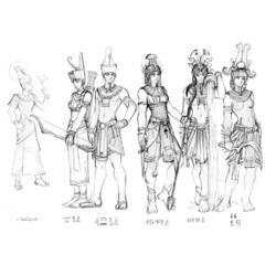 Página para colorir: mitologia egípcia (deuses e deusas) #111270 - Páginas para Colorir Imprimíveis Gratuitamente
