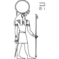 Página para colorir: mitologia egípcia (deuses e deusas) #111336 - Páginas para Colorir Imprimíveis Gratuitamente