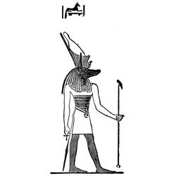 Página para colorir: mitologia egípcia (deuses e deusas) #111399 - Páginas para Colorir Imprimíveis Gratuitamente