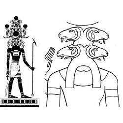 Página para colorir: mitologia egípcia (deuses e deusas) #111459 - Páginas para Colorir Imprimíveis Gratuitamente