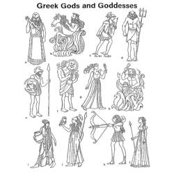 Desenhos para colorir: deuses e deusas - Páginas para Colorir Imprimíveis Gratuitamente