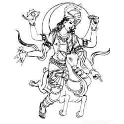Página para colorir: mitologia hindu (deuses e deusas) #109240 - Páginas para Colorir Imprimíveis Gratuitamente