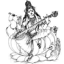 Página para colorir: mitologia hindu (deuses e deusas) #109261 - Páginas para Colorir Imprimíveis Gratuitamente