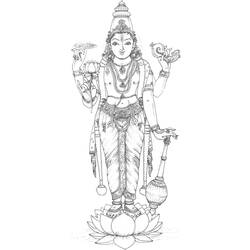 Página para colorir: mitologia hindu (deuses e deusas) #109298 - Páginas para Colorir Imprimíveis Gratuitamente