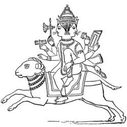 Página para colorir: mitologia hindu (deuses e deusas) #109303 - Páginas para Colorir Imprimíveis Gratuitamente