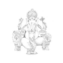 Página para colorir: mitologia hindu (deuses e deusas) #109354 - Páginas para Colorir Imprimíveis Gratuitamente