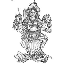 Página para colorir: mitologia hindu (deuses e deusas) #109418 - Páginas para Colorir Imprimíveis Gratuitamente