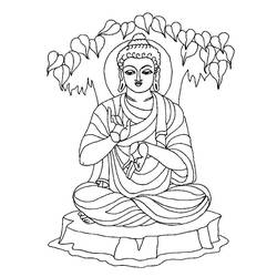 Página para colorir: Mitologia hindu: Buda (deuses e deusas) #89518 - Páginas para Colorir Imprimíveis Gratuitamente