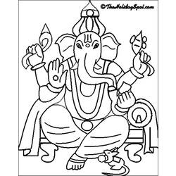 Página para colorir: Mitologia Hindu: Ganesh (deuses e deusas) #96851 - Páginas para Colorir Imprimíveis Gratuitamente