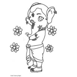 Página para colorir: Mitologia Hindu: Ganesh (deuses e deusas) #96852 - Páginas para Colorir Imprimíveis Gratuitamente