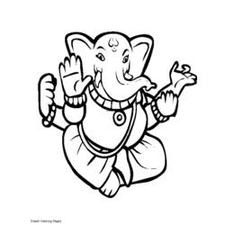 Página para colorir: Mitologia Hindu: Ganesh (deuses e deusas) #96855 - Páginas para Colorir Imprimíveis Gratuitamente