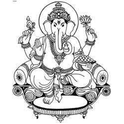 Página para colorir: Mitologia Hindu: Ganesh (deuses e deusas) #96856 - Páginas para Colorir Imprimíveis Gratuitamente