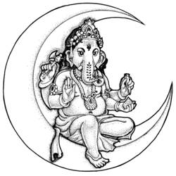 Página para colorir: Mitologia Hindu: Ganesh (deuses e deusas) #96857 - Páginas para Colorir Imprimíveis Gratuitamente