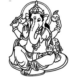 Página para colorir: Mitologia Hindu: Ganesh (deuses e deusas) #96860 - Páginas para Colorir Imprimíveis Gratuitamente