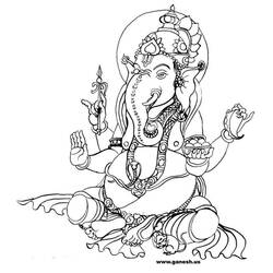 Página para colorir: Mitologia Hindu: Ganesh (deuses e deusas) #96861 - Páginas para Colorir Imprimíveis Gratuitamente