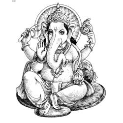 Página para colorir: Mitologia Hindu: Ganesh (deuses e deusas) #96864 - Páginas para Colorir Imprimíveis Gratuitamente