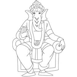 Página para colorir: Mitologia Hindu: Ganesh (deuses e deusas) #96868 - Páginas para Colorir Imprimíveis Gratuitamente