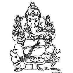 Página para colorir: Mitologia Hindu: Ganesh (deuses e deusas) #96878 - Páginas para Colorir Imprimíveis Gratuitamente