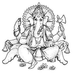 Página para colorir: Mitologia Hindu: Ganesh (deuses e deusas) #96880 - Páginas para Colorir Imprimíveis Gratuitamente