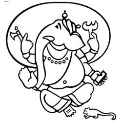 Página para colorir: Mitologia Hindu: Ganesh (deuses e deusas) #96886 - Páginas para Colorir Imprimíveis Gratuitamente