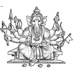 Página para colorir: Mitologia Hindu: Ganesh (deuses e deusas) #96894 - Páginas para Colorir Imprimíveis Gratuitamente