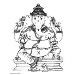 Página para colorir: Mitologia Hindu: Ganesh (deuses e deusas) #96897 - Páginas para Colorir Imprimíveis Gratuitamente