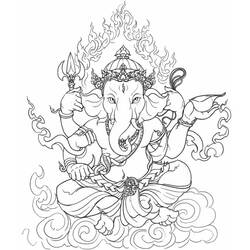 Página para colorir: Mitologia Hindu: Ganesh (deuses e deusas) #96902 - Páginas para Colorir Imprimíveis Gratuitamente