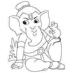 Página para colorir: Mitologia Hindu: Ganesh (deuses e deusas) #96915 - Páginas para Colorir Imprimíveis Gratuitamente