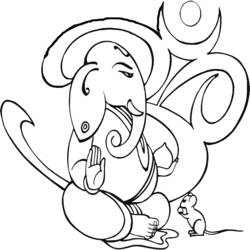 Página para colorir: Mitologia Hindu: Ganesh (deuses e deusas) #96924 - Páginas para Colorir Imprimíveis Gratuitamente