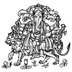 Página para colorir: Mitologia Hindu: Ganesh (deuses e deusas) #96958 - Páginas para Colorir Imprimíveis Gratuitamente