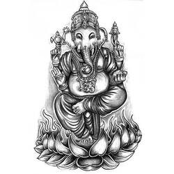Página para colorir: Mitologia Hindu: Ganesh (deuses e deusas) #97043 - Páginas para Colorir Imprimíveis Gratuitamente