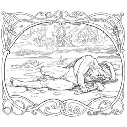 Página para colorir: mitologia nórdica (deuses e deusas) #110577 - Páginas para Colorir Imprimíveis Gratuitamente