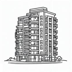 Desenho Apartamento (Edifícios e Arquitetura) #189292 para imprimir e colorir