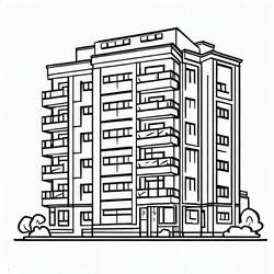 Desenho Apartamento (Edifícios e Arquitetura) #189294 para imprimir e colorir