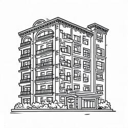 Desenho Apartamento (Edifícios e Arquitetura) #189295 para imprimir e colorir
