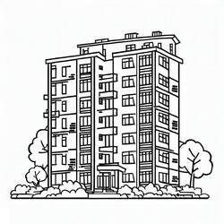 Desenho Apartamento (Edifícios e Arquitetura) #189296 para imprimir e colorir