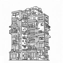 Desenho Apartamento (Edifícios e Arquitetura) #189302 para imprimir e colorir