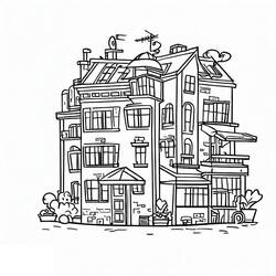 Desenho Apartamento (Edifícios e Arquitetura) #189303 para imprimir e colorir