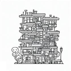 Desenho Apartamento (Edifícios e Arquitetura) #189305 para imprimir e colorir