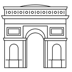 Desenhos para colorir: Arco do Triunfo - Páginas para Colorir Imprimíveis Gratuitamente