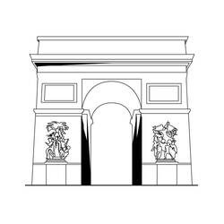 Desenho de Arco do Triunfo (Edifícios e Arquitetura) #179193 para colorir, imprimível grátis