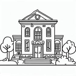 Desenho Biblioteca (Edifícios e Arquitetura) #191370 para imprimir e colorir