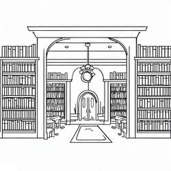 Desenho Biblioteca (Edifícios e Arquitetura) #191371 para imprimir e colorir