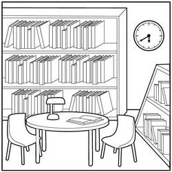 Desenho Biblioteca (Edifícios e Arquitetura) #191380 para imprimir e colorir