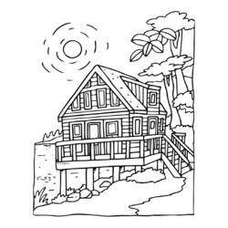 Página para colorir: Cabana (Edifícios e Arquitetura) #169896 - Páginas para Colorir Imprimíveis Gratuitamente