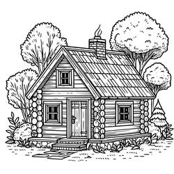 Desenho Cabana (Edifícios e Arquitetura) #212638 para imprimir e colorir