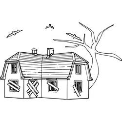 Desenho Casa Assombrada (Edifícios e Arquitetura) #198039 para imprimir e colorir
