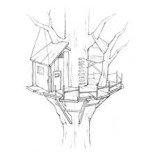 Desenho Casa da Árvore (Edifícios e Arquitetura) #66020 para imprimir e colorir