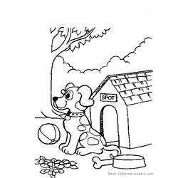 Página para colorir: Casinha de cachorro (Edifícios e Arquitetura) #62423 - Páginas para Colorir Imprimíveis Gratuitamente